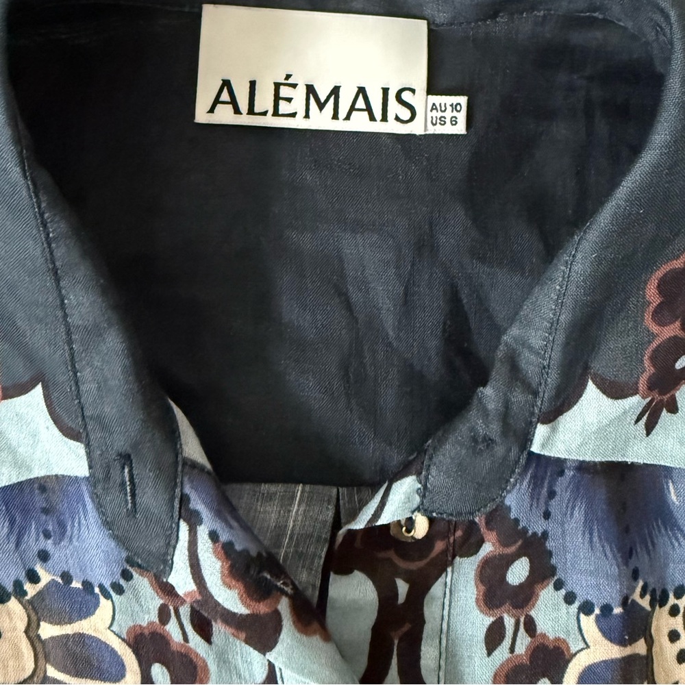 ALEMAIS Madalena Ramie Shirtdress size 6 EUC - Picture 6 of 16